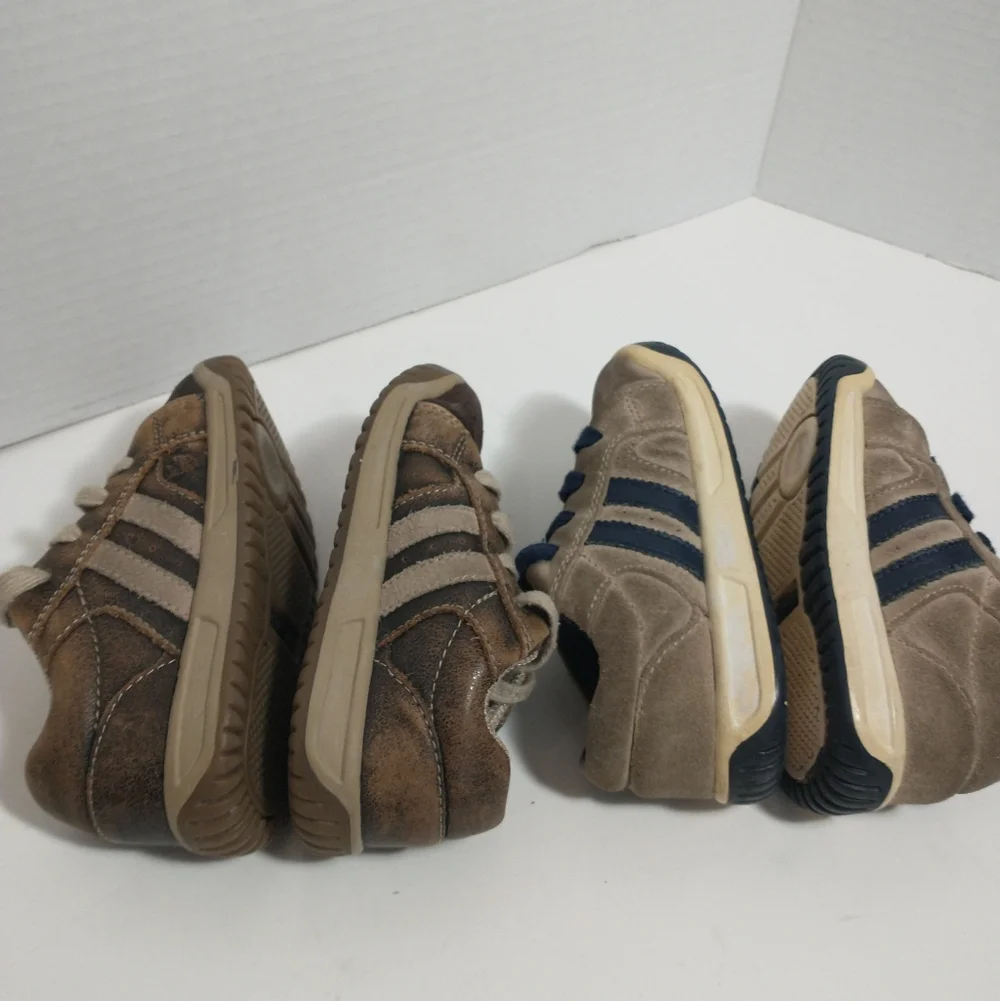 2 Stride‎ Rite Sprout Leather And Suede Sneakers, Size 7 And 7.5, Built To Last